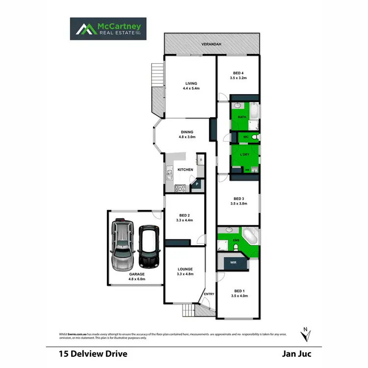 Floorplan of Homely house listing, 15 Delview Drive, Jan Juc VIC 3228