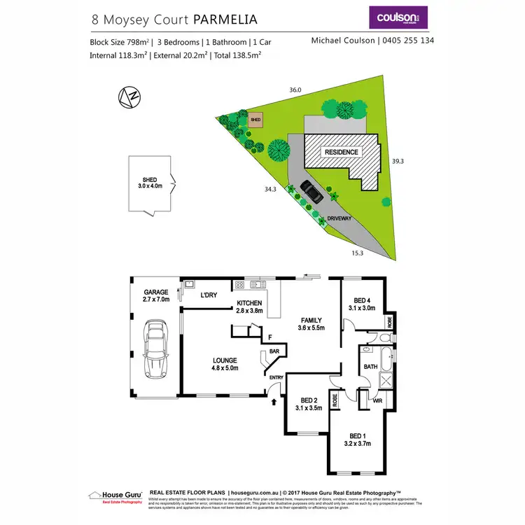 Floorplan of Homely house listing, 8 Moysey Court, Parmelia WA 6167