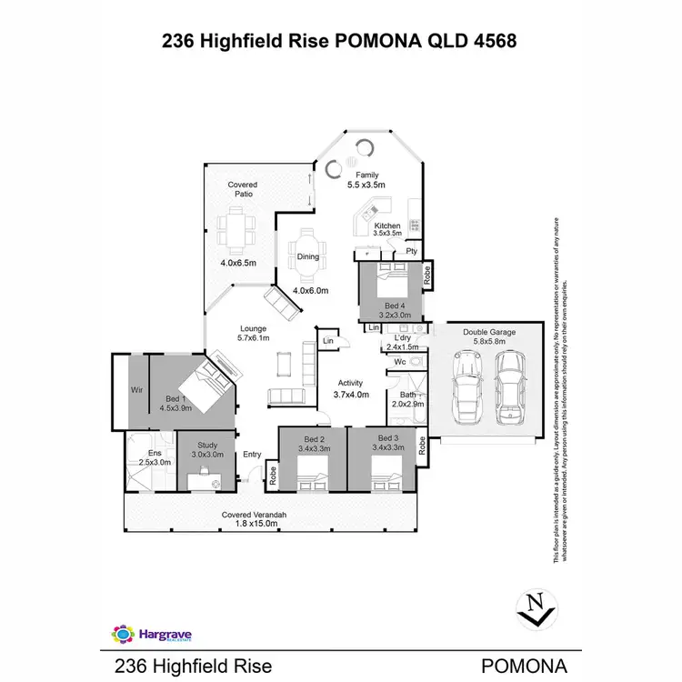 Floorplan of Homely house listing, 236 Highfield Rise, Pomona QLD 4568