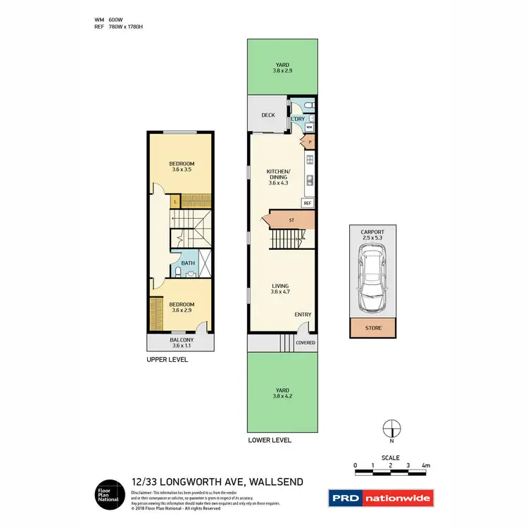 Floorplan of Homely townhouse listing, 12/33 Longworth Avenue, Wallsend NSW 2287