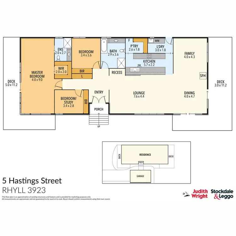 Floorplan of Homely house listing, 5 Hastings Street, Rhyll VIC 3923