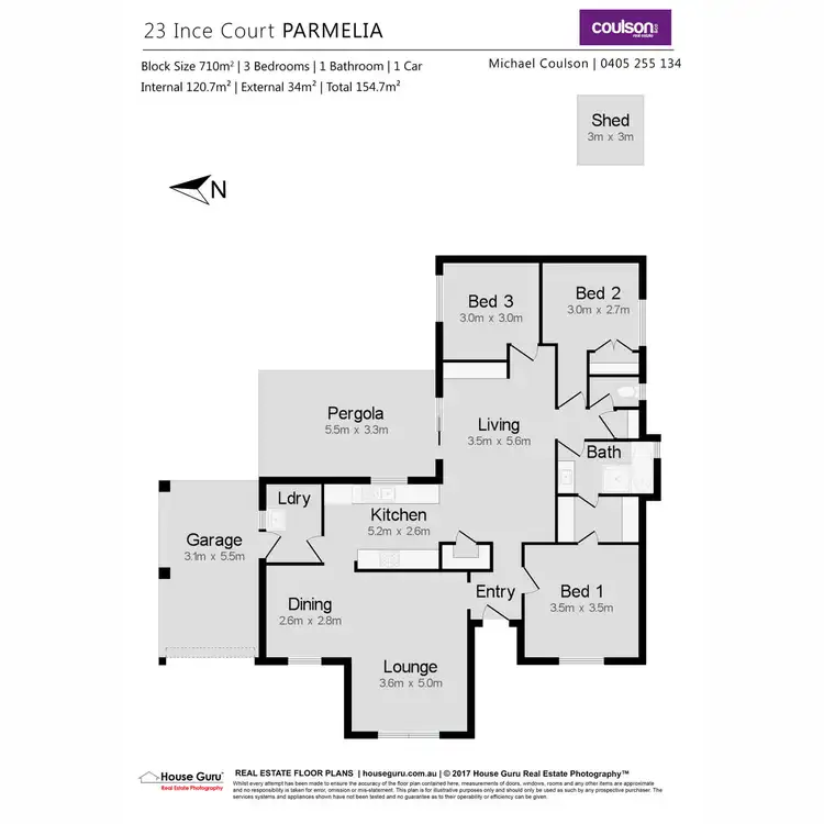 Floorplan of Homely house listing, 23 Ince Court, Parmelia WA 6167