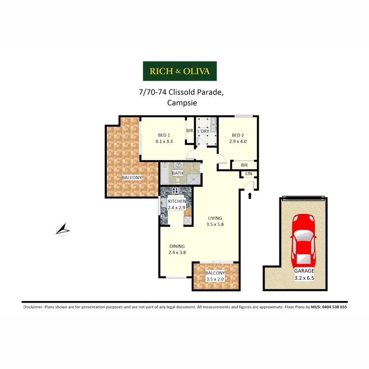 Floorplan of Homely apartment listing, 7/70-74 Clissold Parade, Campsie NSW 2194