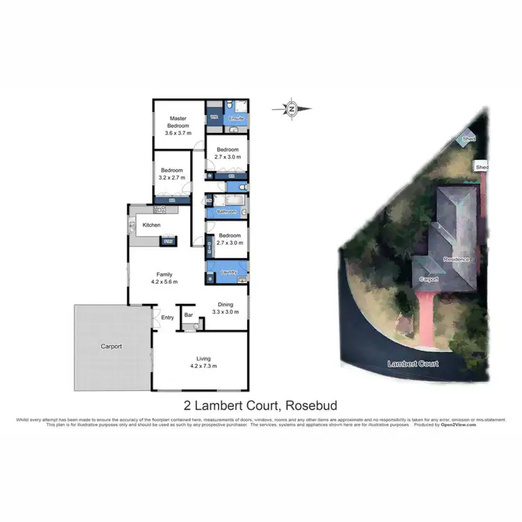 Floorplan of Homely house listing, 2 Lambert Court, Rosebud VIC 3939