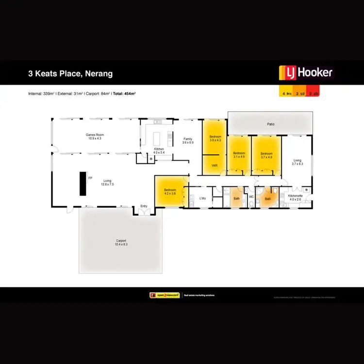 Floorplan of Homely house listing, 3 Keats Place, Nerang QLD 4211