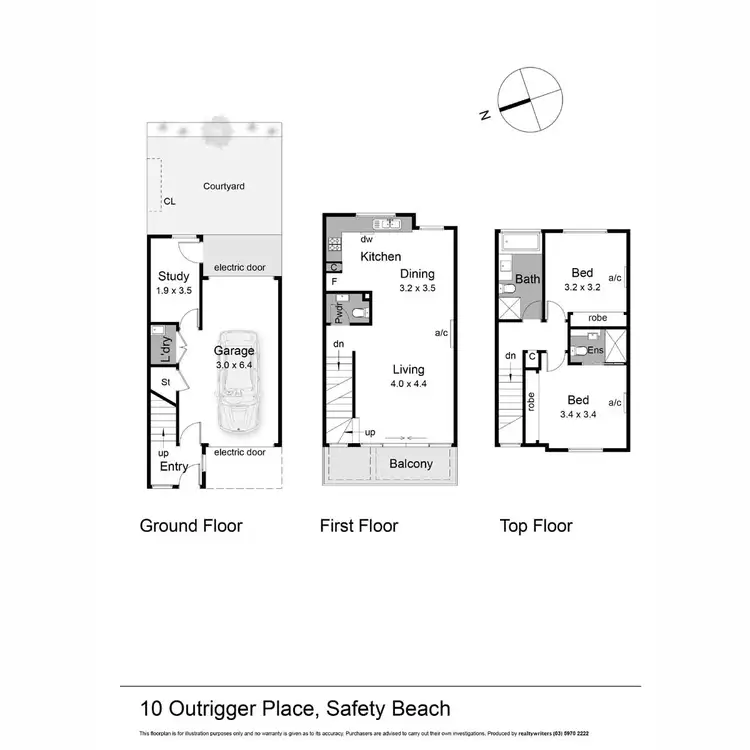 Floorplan of Homely house listing, 10 Outrigger Place, Safety Beach VIC 3936