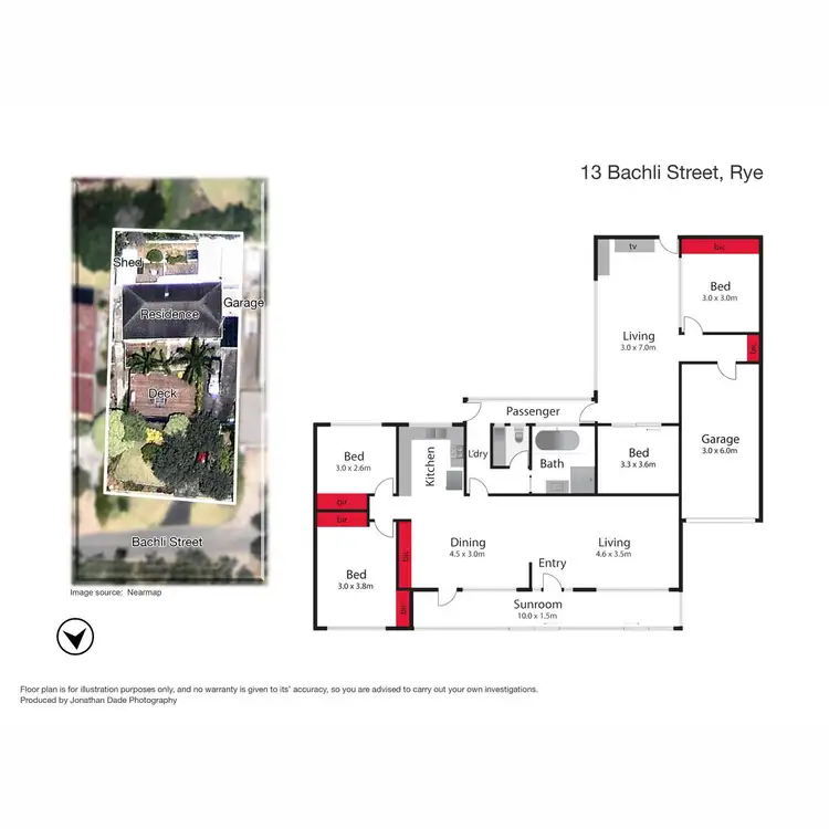 Floorplan of Homely house listing, 13 Bachli Street, Rye VIC 3941