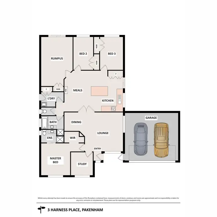 Floorplan of Homely house listing, 3 Harness Place, Pakenham VIC 3810