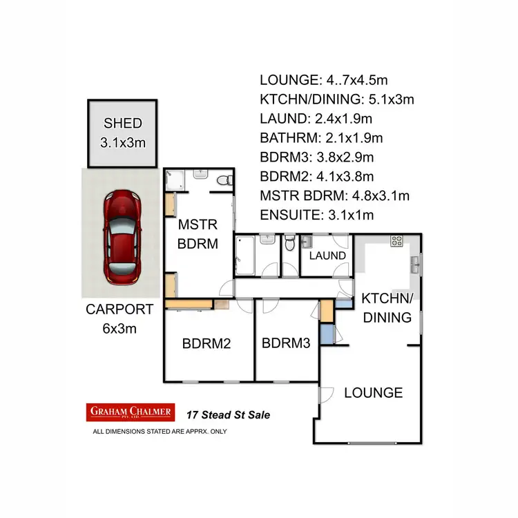 Floorplan of Homely house listing, 17 Stead Street, Sale VIC 3850