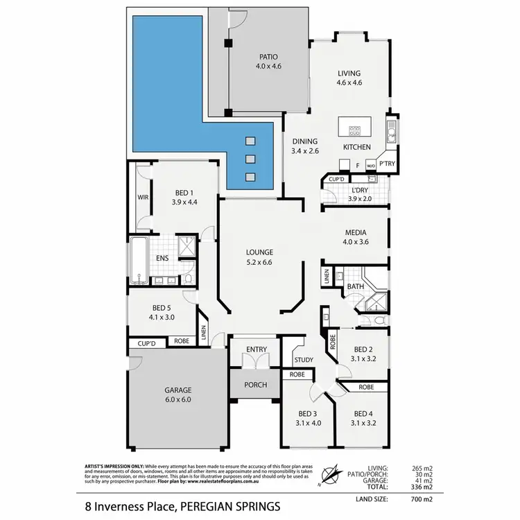 Floorplan of Homely house listing, 8 Inverness Place, Peregian Springs QLD 4573