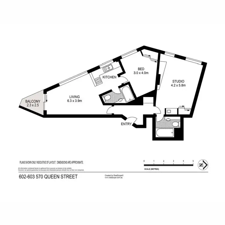 Floorplan of Homely apartment listing, 2602-2603/570 Queen Street, Brisbane City QLD 4000
