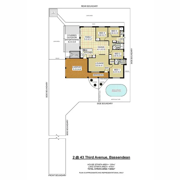 Floorplan of Homely house listing, 2/43 Third Avenue, Bassendean WA 6054