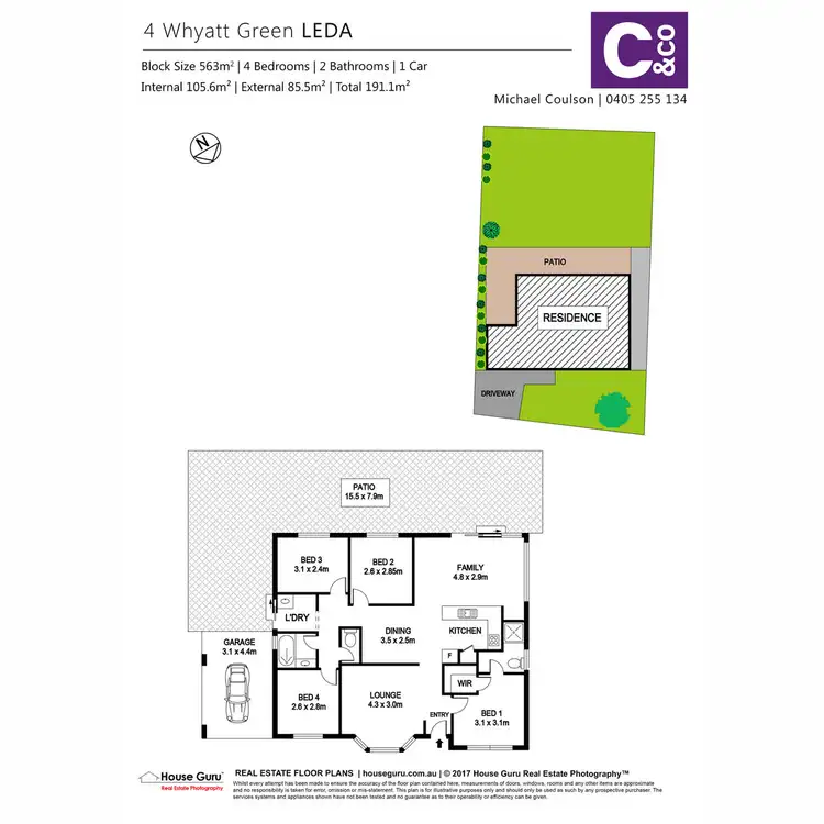Floorplan of Homely house listing, 4 Whyatt Green, Leda WA 6170
