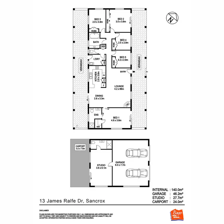 Floorplan of Homely rural property listing, 13 James Ralfe Drive, Sancrox NSW 2446