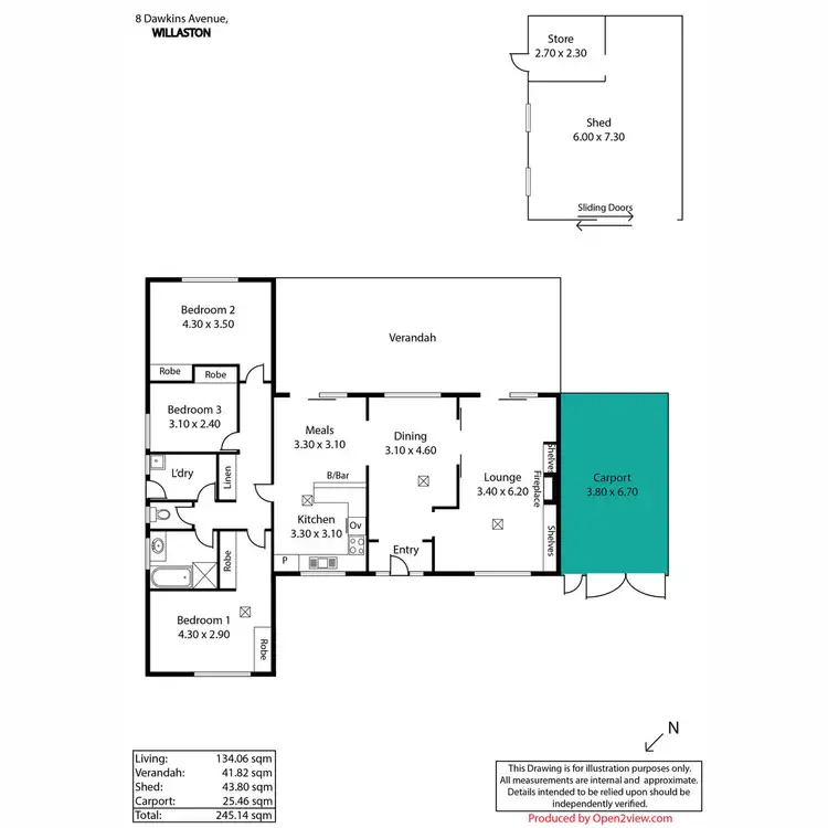 Floorplan of Homely house listing, 8 Dawkins Avenue, Willaston SA 5118