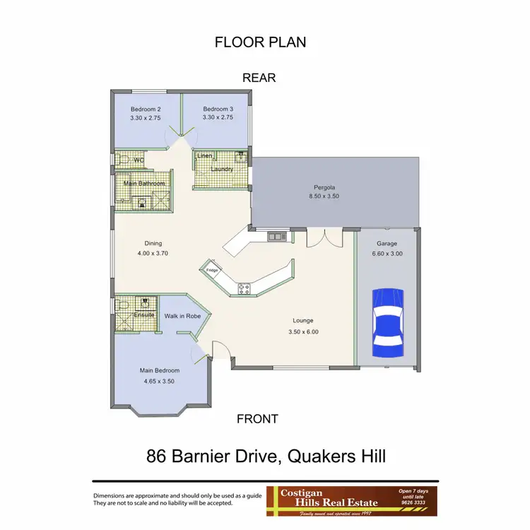 Floorplan of Homely house listing, 86 Barnier Drive, Quakers Hill NSW 2763
