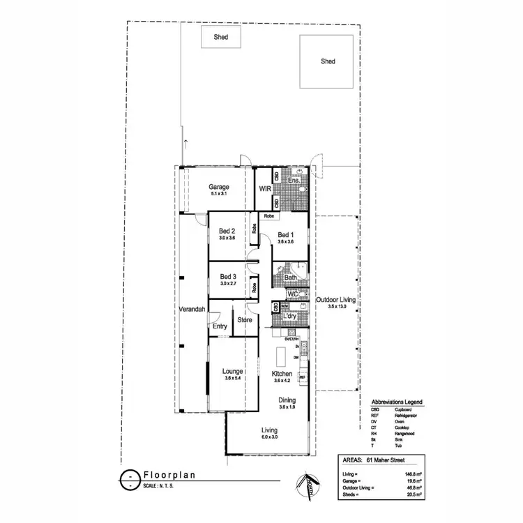 Floorplan of Homely house listing, 61 Maher Street, Tolland NSW 2650