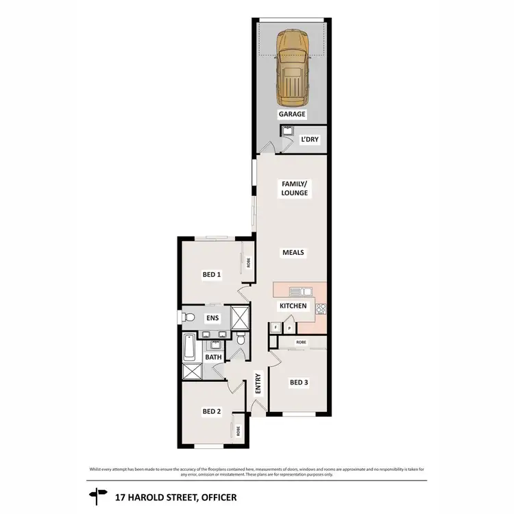 Floorplan of Homely house listing, 17 Harold Street, Officer VIC 3809