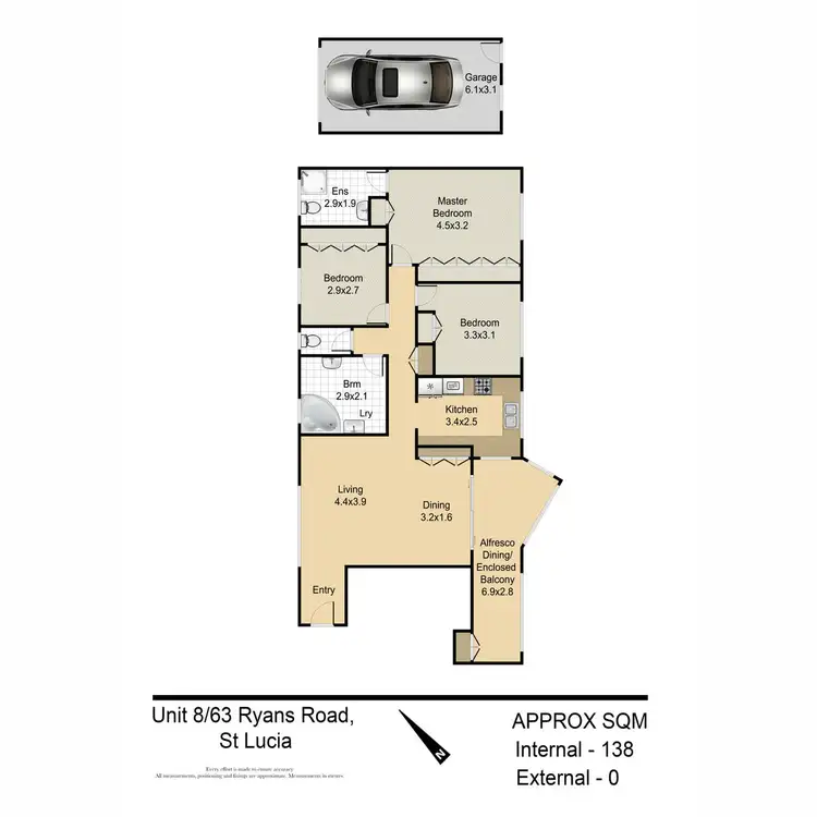 Floorplan of Homely apartment listing, 8/63 Ryans Road, St Lucia QLD 4067