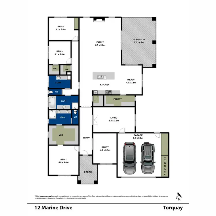 Floorplan of Homely house listing, 12 Marine Drive, Torquay VIC 3228
