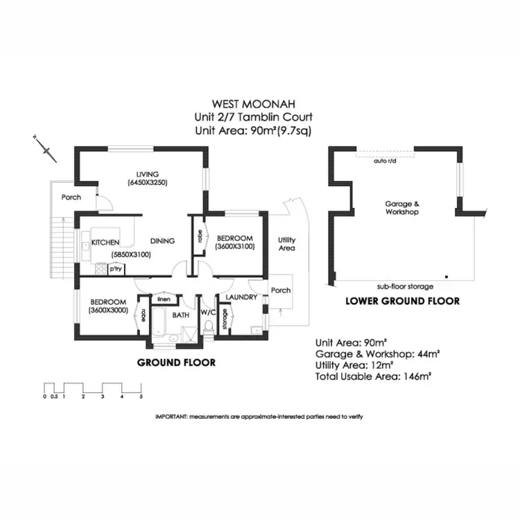 Floorplan of Homely unit listing, 2/7 Tamblin Court, West Moonah TAS 7009