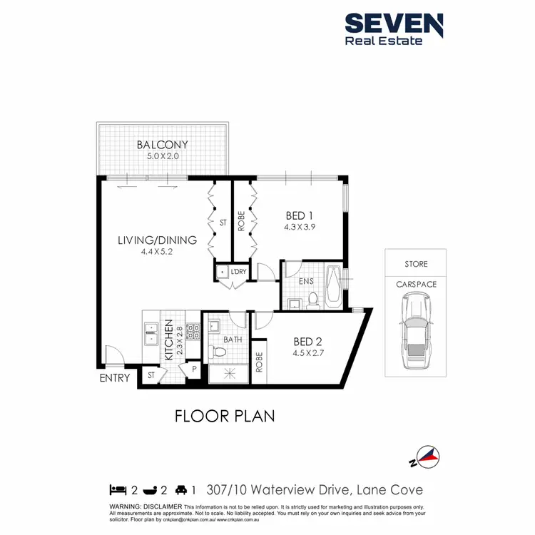 Floorplan of Homely apartment listing, 307/10 Waterview Drive, Lane Cove NSW 2066
