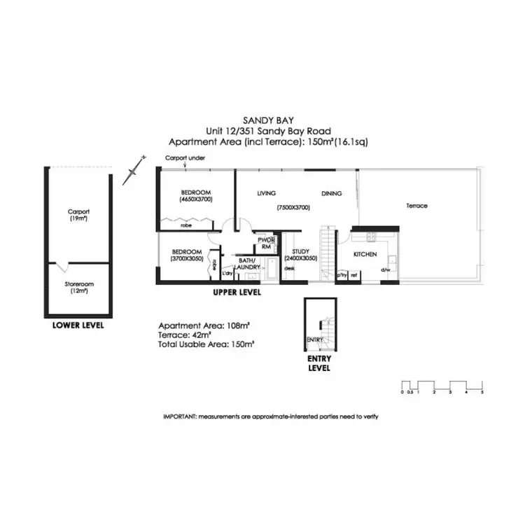 Floorplan of Homely apartment listing, 12/351 Sandy Bay Road, Sandy Bay TAS 7005