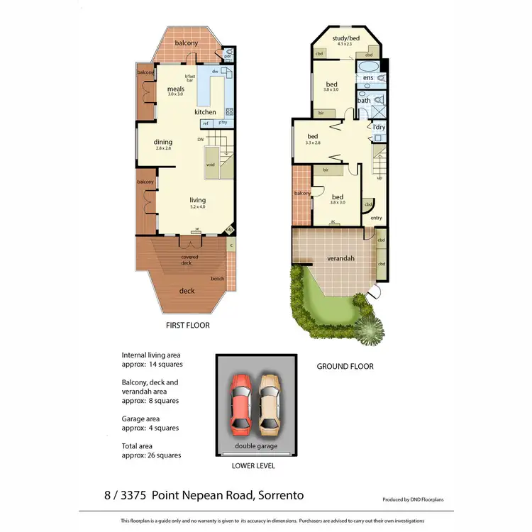 Floorplan of Homely apartment listing, 8/3375 Point Nepean Road, Sorrento VIC 3943