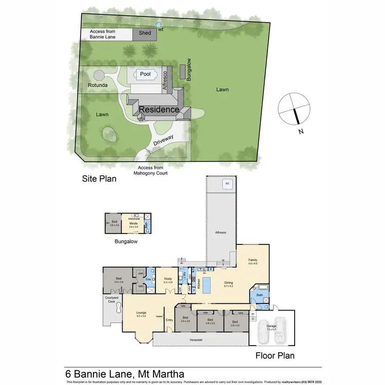 Floorplan of Homely house listing, 6 Bannie Lane, Mount Martha VIC 3934