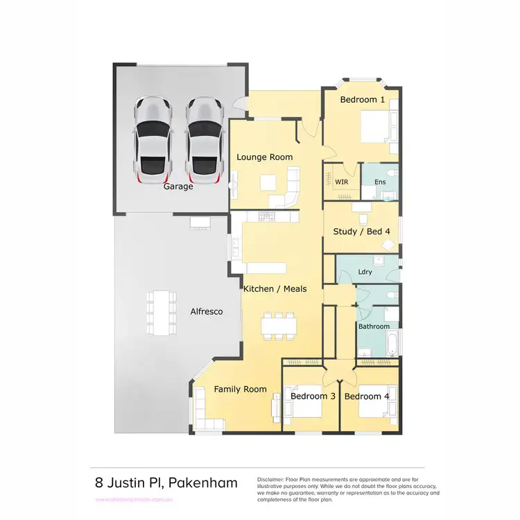 Floorplan of Homely house listing, 8 Justin Place, Pakenham VIC 3810