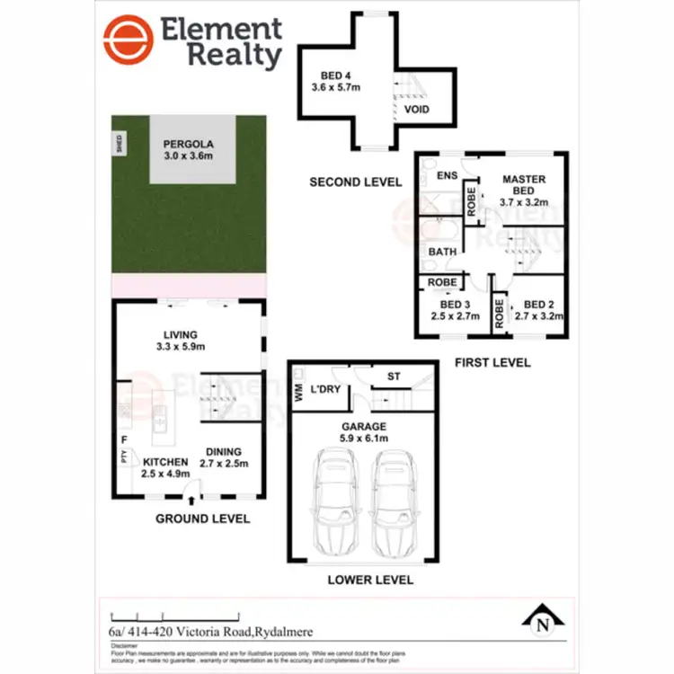 Floorplan of Homely townhouse listing, 6A/414-420 Victoria Road, Rydalmere NSW 2116