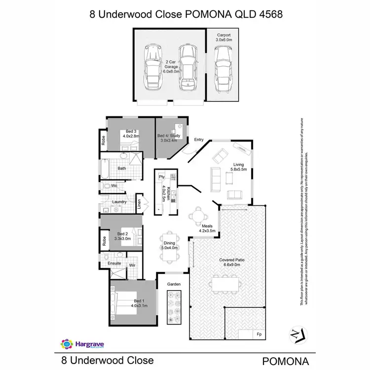 Floorplan of Homely house listing, 8 Underwood Close, Pomona QLD 4568