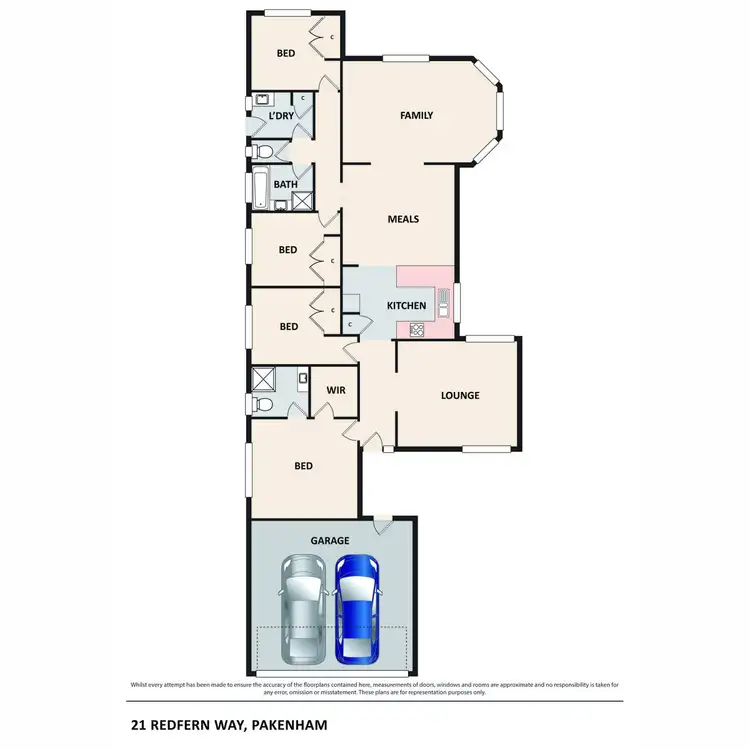 Floorplan of Homely house listing, 21 Redfern Way, Pakenham VIC 3810
