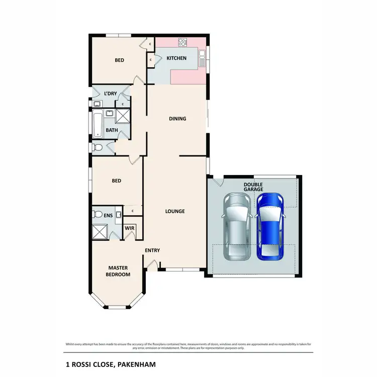Floorplan of Homely house listing, 1 Rossi Close, Pakenham VIC 3810