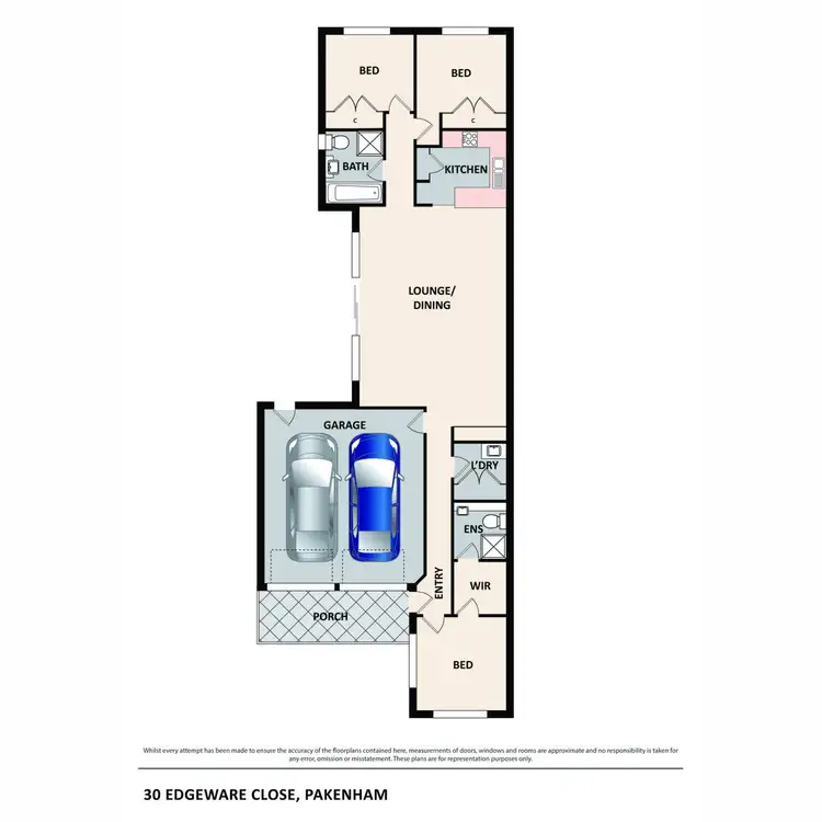 Floorplan of Homely house listing, 30 Edgeware Close, Pakenham VIC 3810