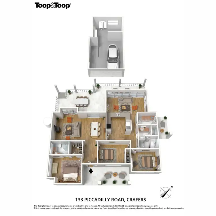 Floorplan of Homely house listing, 133 Piccadilly Road, Crafers SA 5152