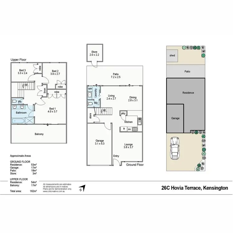 Floorplan of Homely townhouse listing, 26C Hovia Terrace, Kensington WA 6151