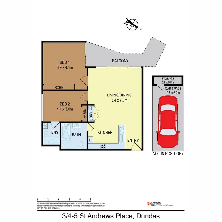 Floorplan of Homely apartment listing, 3/4-5 St Andrew Street, Dundas NSW 2117