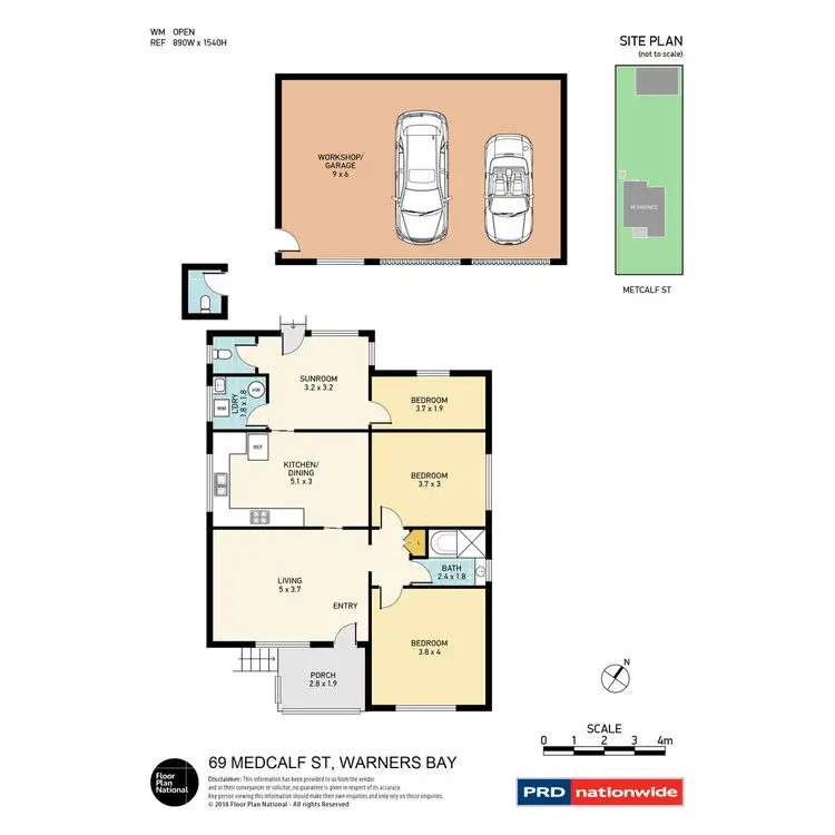 Floorplan of Homely house listing, 69 Medcalf Street, Warners Bay NSW 2282