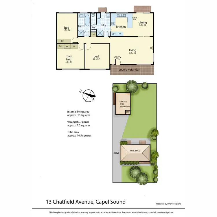 Floorplan of Homely house listing, 13 Chatfield Avenue, Capel Sound VIC 3940