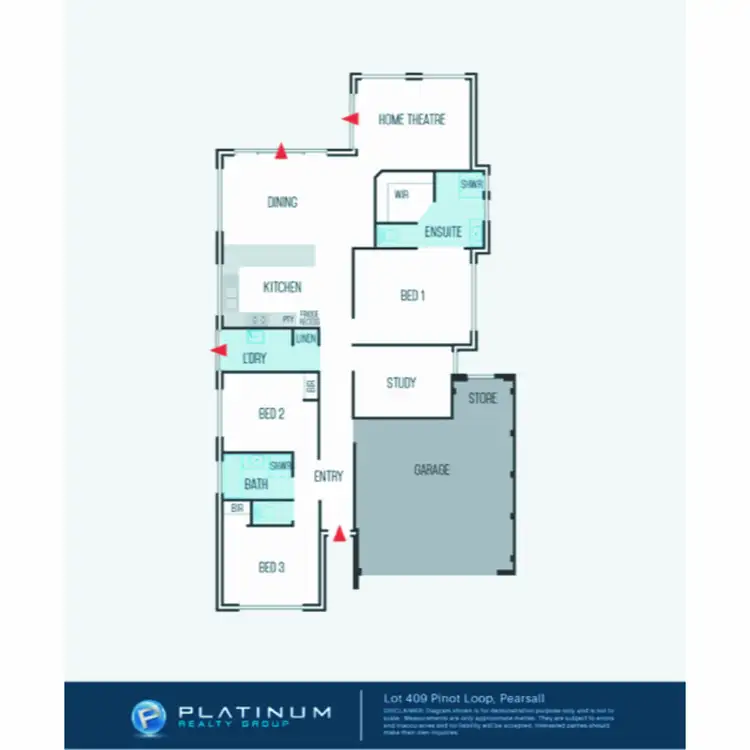 Floorplan of Homely house listing, 61 Pinot Loop, Pearsall WA 6065