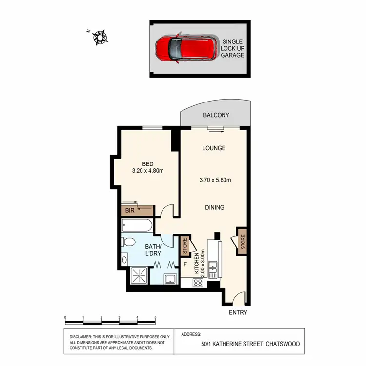 Floorplan of Homely apartment listing, 50/1 Katherine Street, Chatswood NSW 2067