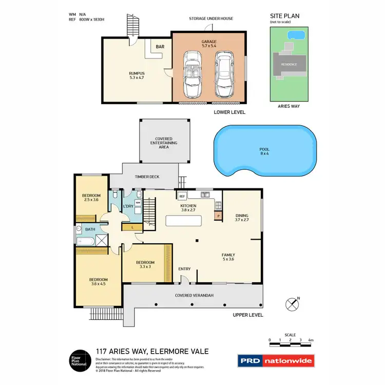 Floorplan of Homely house listing, 117 Aries Way, Elermore Vale NSW 2287