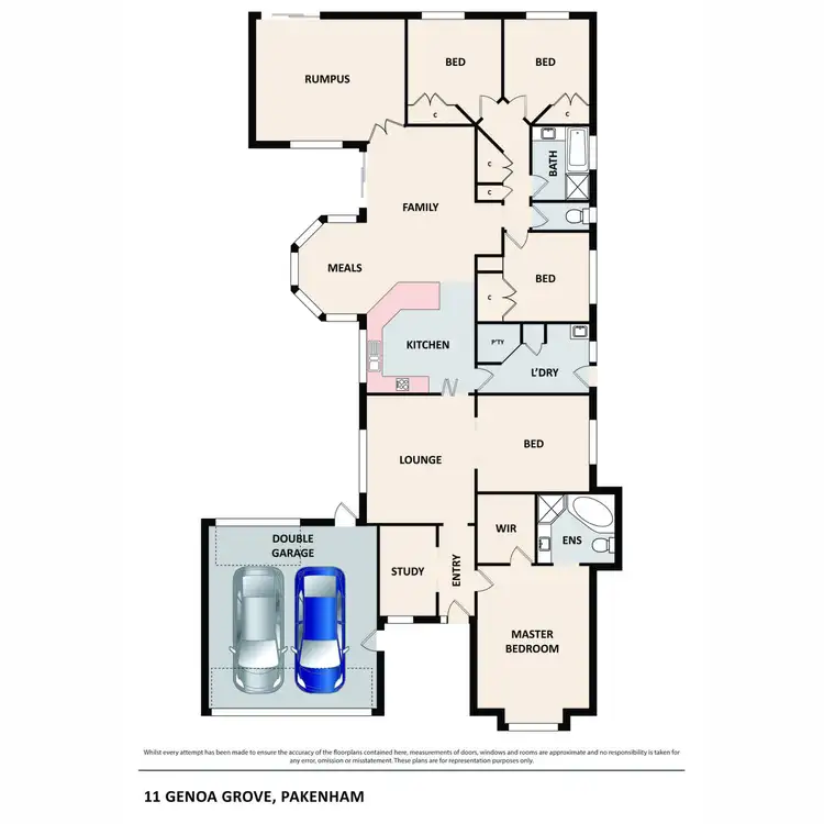 Floorplan of Homely house listing, 11 Genoa Grove, Pakenham VIC 3810