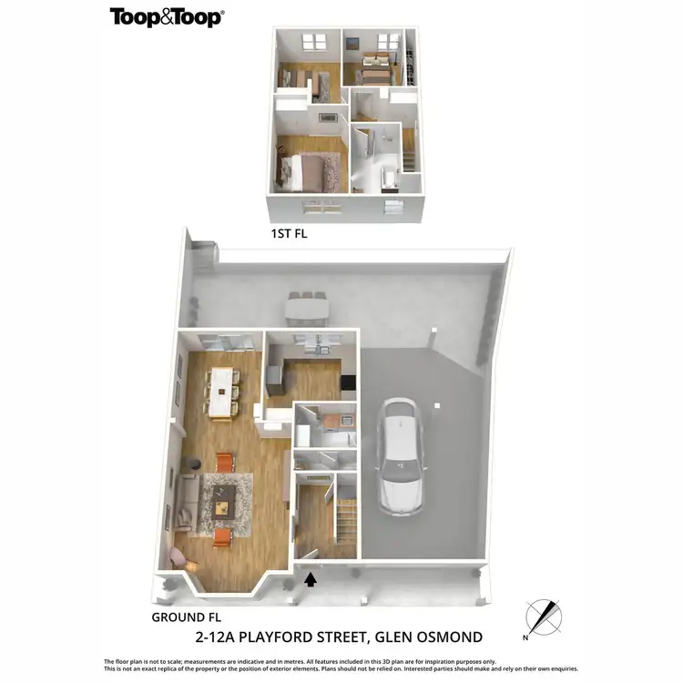 Floorplan of Homely house listing, 2/12A Playford Street, Glen Osmond SA 5064