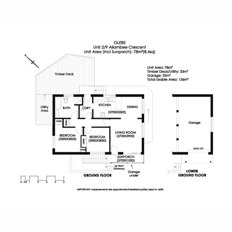 Floorplan of Homely townhouse listing, 2/9 Allambee Crescent, Glebe TAS 7000