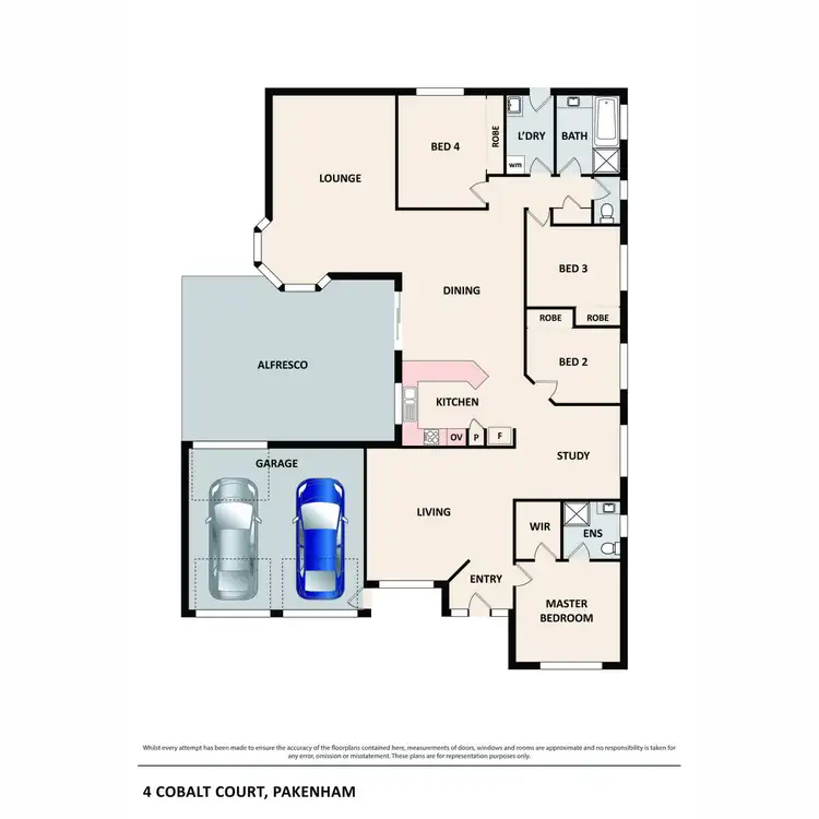 Floorplan of Homely house listing, 4 Cobalt Court, Pakenham VIC 3810