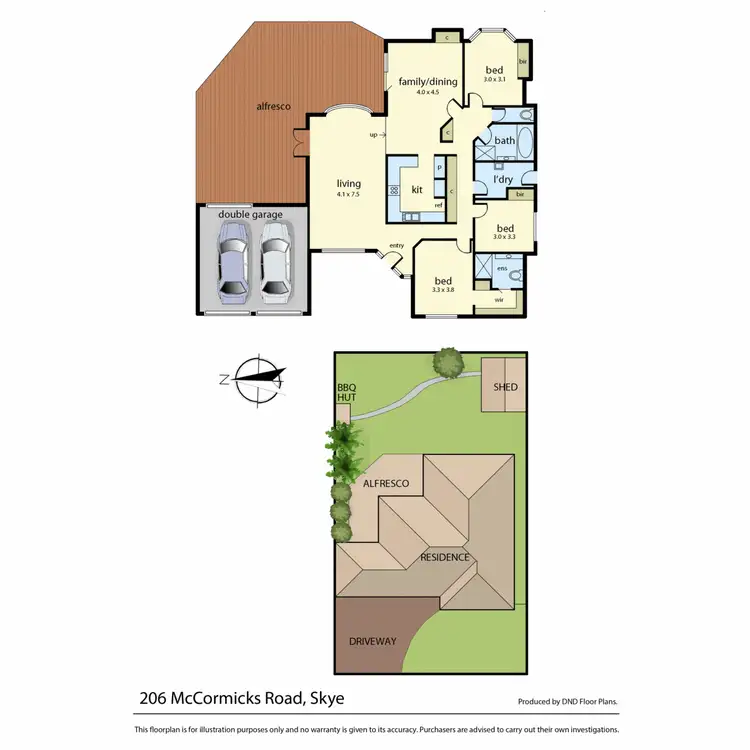Floorplan of Homely house listing, 206 McCormicks Road, Skye VIC 3977