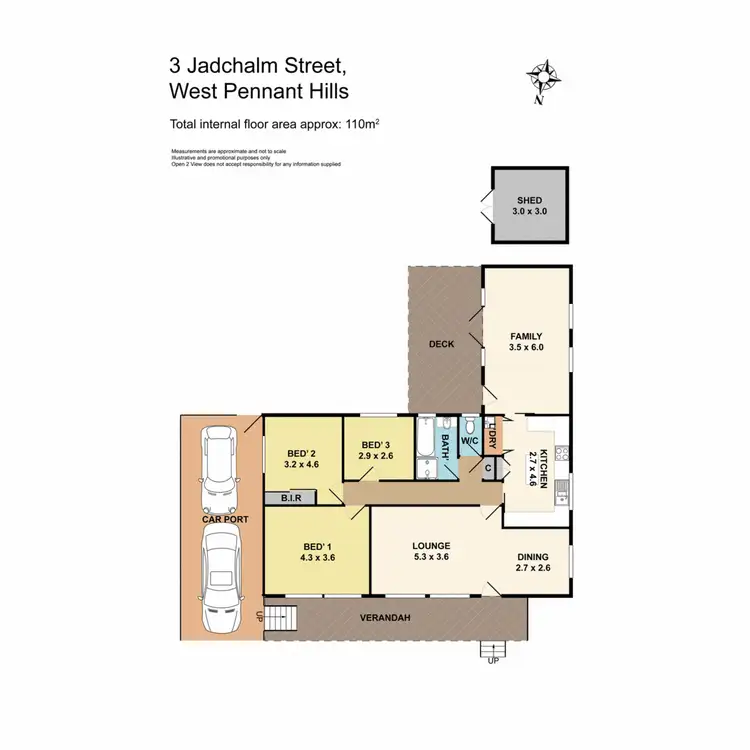 Floorplan of Homely house listing, 3 Jadchalm Street, West Pennant Hills NSW 2125