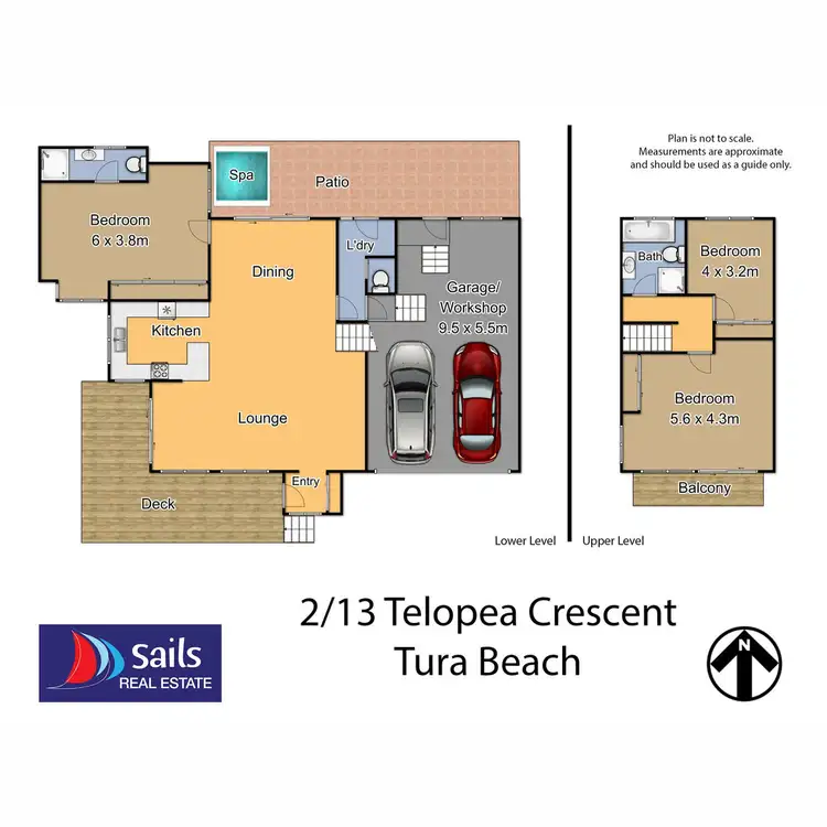 Floorplan of Homely townhouse listing, 2/13 Telopea Crescent, Tura Beach NSW 2548